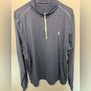 Men’s johnnie-O XL LS Quarter Zip Blue Heather Top